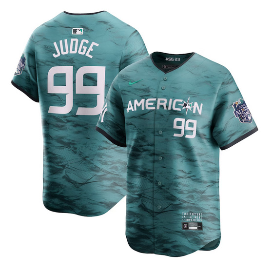 Men%27s American League Nike Teal 2023 MLB All-Star #99 Aaron Judge Game Limited Jersey